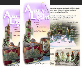 Aura Light, L.C. tri-fold brochure, front and front face