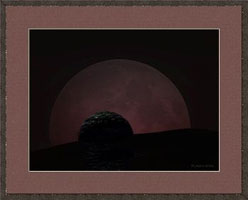 Red Moon Rising, digital fine art by D.L.Keur