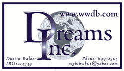Dreams, Inc. business card