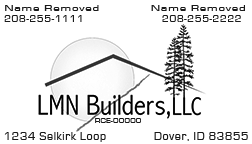 LMN Builders business card