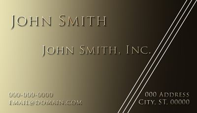 Taupe and Black business card